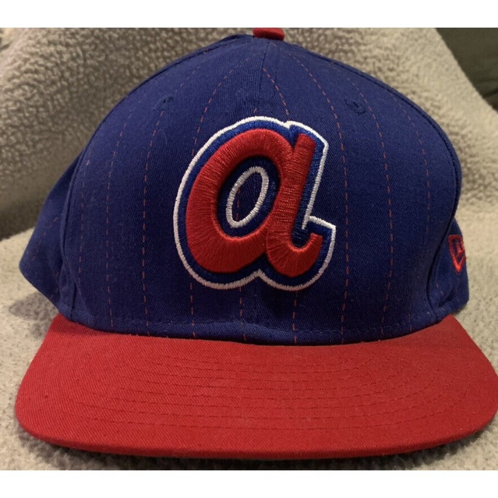 MLB Atlanta Braves NEW ERA Cooperstown Collection Snapback Cap Hat Spell Out